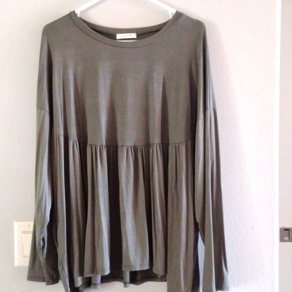 Tops - Cotton Bleu Shirt size Large and color Green.